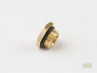 Stopfen Messing 1/4" mit Dichtung