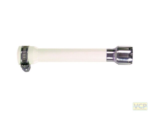 Verlängerungs-Schlauch weiß mit Klemme