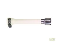 Verlängerungs-Schlauch weiß mit Klemme