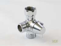 3-Wege Miniumsteller 1x1/2"ÜM 2x1/2"Ag