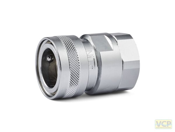 Nito-Steckkupplung 3/4"-System Messing chrom mit 3/4" Ig mit Stop