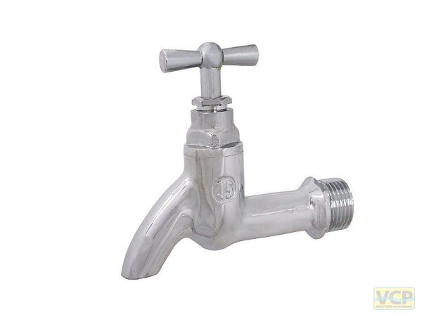 Auslaufventil Nr.1 1/2" Messing chrom poliert