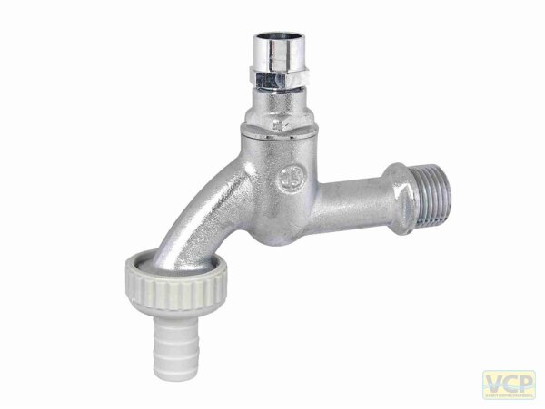 Auslaufventil 3/4" mit Steckschlüsseloberteil chrom matt inkl. Schlüssel