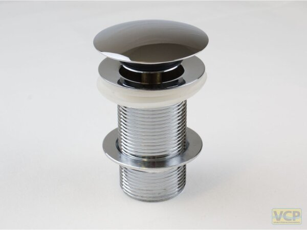 Ablaufgarnitur 5/4" Klick-Komfort Verschluss-Stopfen Ø 63mm, ohne Überlauf, Mutter, Schaftlänge 80mm