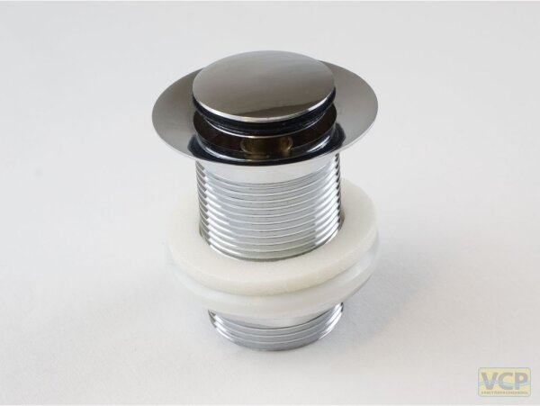 Ablaufgarnitur 5/4" Klick-Komfort Verschluss-Stopfen Ø 40mm, ohne Überlauf, Mutter, Schaftlänge 70mm