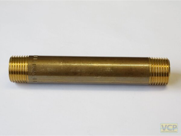 Langnippel Messing blank 3/4" x 150mm