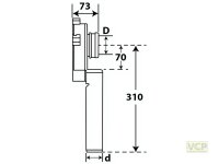 Urinal-Absaug-Siphon DN50 für senkrechten Ablauf