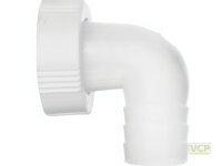 Schlauchanschlussset, PP weiß IG 1” 90°,...