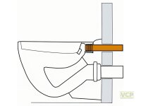 PE-Wand-WC-Einlaufrohr 55x300 mit Dichtung