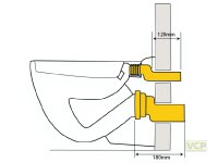 PE-Wand-WC-Anschlussgarnitur DN90 etagiert um 2,5cm ohne...