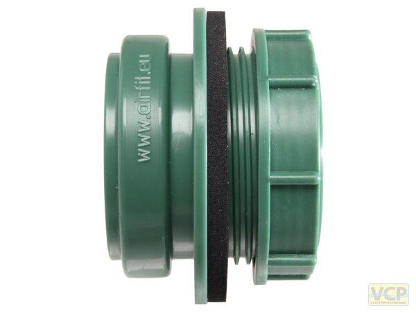 Anschraub-Muffe DN 50 grün für Kunststoff-Reinigungs-Deckel