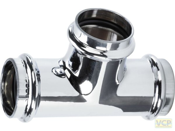 T-Stück 32mm verchromt aus Kupfer