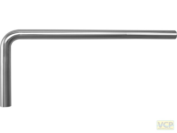 Abgangsrohr 90° 32x220x580mm Messing chrom