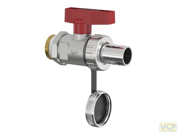 Simplex KFE-Kugelhahn 3/4" vernickelt