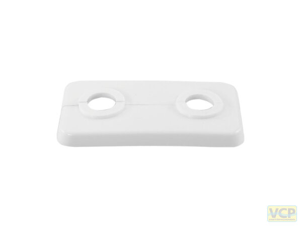 Heizkörper-Doppelrosette 16 mm weiß Rohrabstand 50 mm