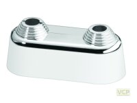 Heizkörper-Doppelrosette 10 - 22 mm chrom 87 x 26 mm...