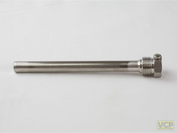 Edelstahl-Tauchhülse V4A 1/2" x 200mm