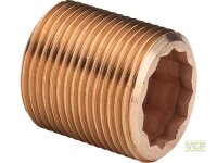 Gewindenippel Messing blank 3/8" x 60mm