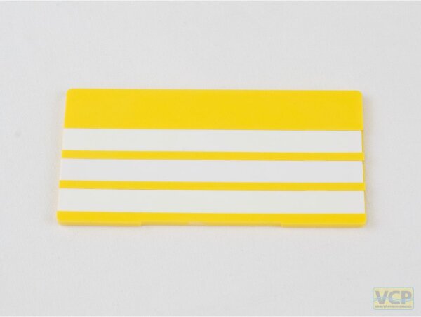 Schilder mit 3 Schriftleisten 100 x 50 mm gelb