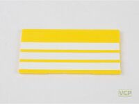 Schilder mit 3 Schriftleisten 100 x 50 mm gelb