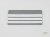 Schilder mit 3 Schriftleisten 100 x 50 mm grau