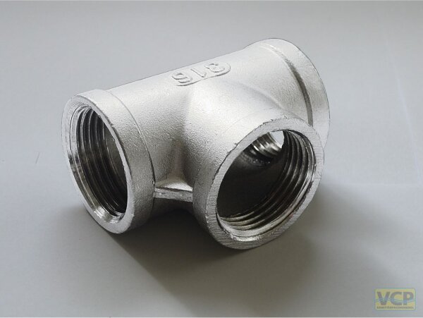 T-Stück Edelstahl 1/2"