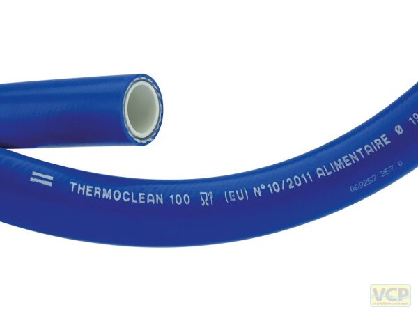 Lebensmittelschlauch "Thermoclean" 3/4" 28 x 19mm von -15°C bis +100°C blau per lfm
