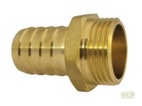 Sauger-Schlauchstück Messing blank 19mm x 1"Ag