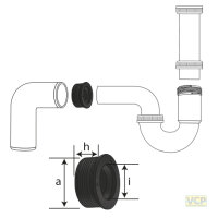 Siphon Gummi-Manschette für HT Muffen mit und ohne...