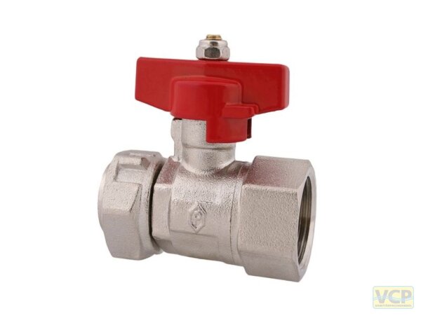 Kugelhahn 3/4" mit Verschraubung und Plombierbohrung