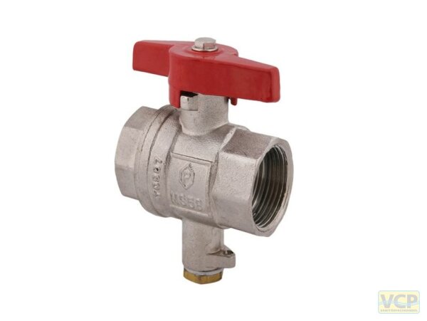 Kugelhahn 1" mit Messfühleranschluss M10x1