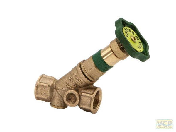 KFR-Schrägsitzventil 1/2" ohne Entleerung, nichtsteigende Spindel