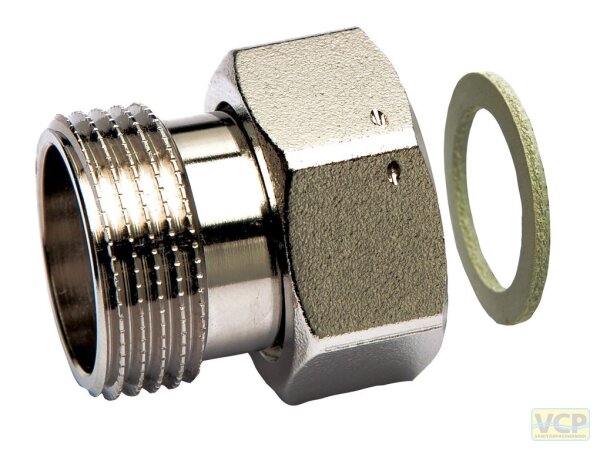 Spezial-Verschraubung 3/4"Ag x 3/4"Ig mit Plombierungsbohrung