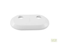 Heizkörper-Doppelrosette variabel 18mm weiß