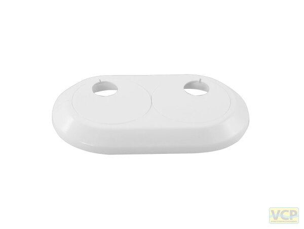 Heizkörper-Doppelrosette variabel 22mm weiß