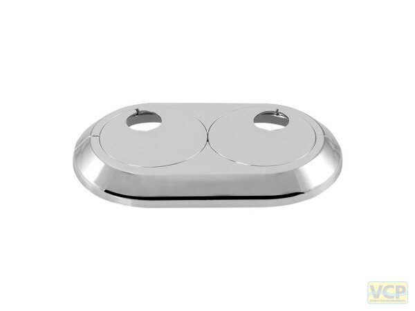 Heizkörper-Doppelrosette variabel 22mm verchromt