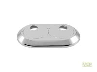 Heizkörper-Doppelrosette variabel 22mm verchromt