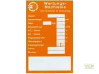 Wartungsetiketten Gas 75 x 120 mm selbstklebend