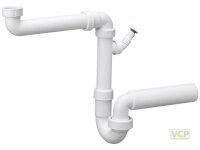 Raumspar-Kugelgelenk-Siphon 6/4" DN40 mit Anschluss