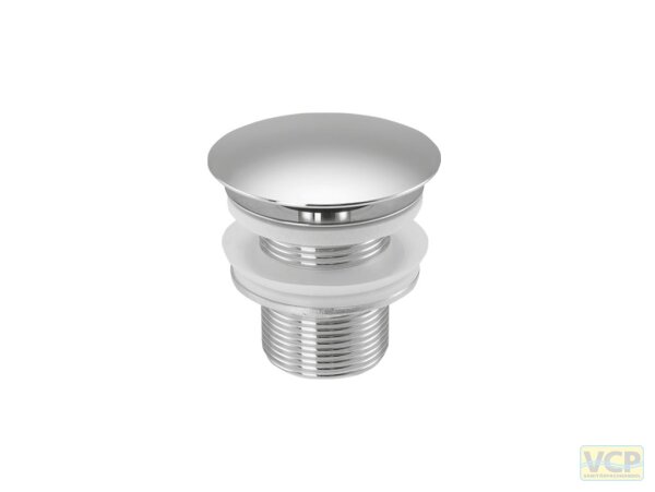 Ablaufgarnitur mit starrem Verschluss 5/4" x 50mm länge, Kappe Ø 72mm