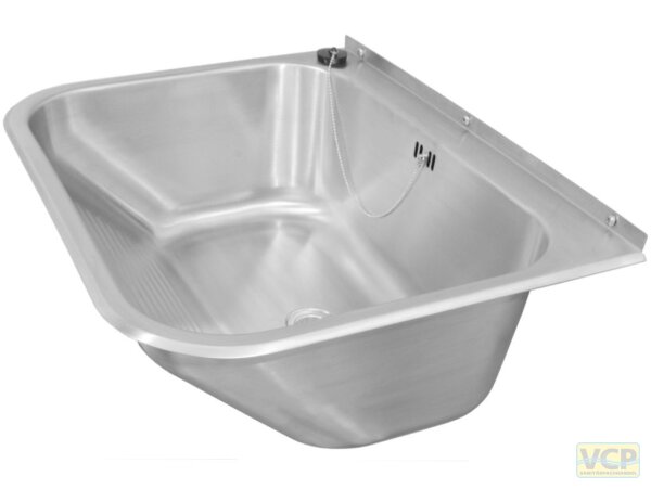 Waschtrog SOLID 650 Edelstahl 18/10 660x535x270mm inkl. Befestigungs-Material CE geprüft