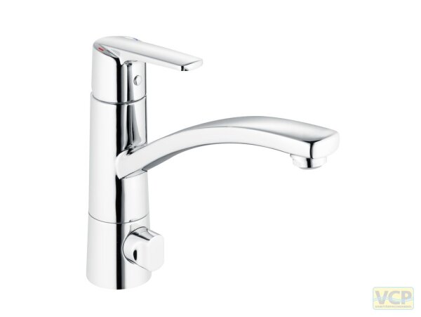 Küchenarmatur EHM chrom alpha_300 mit Geräteanschluss für Kaltwasserzuführung