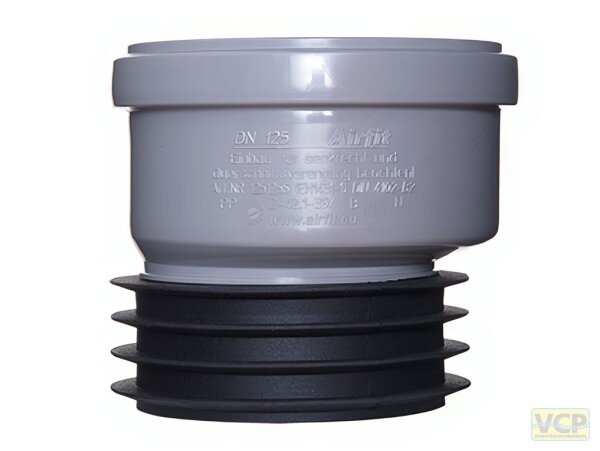 PP-Universal-Steckmuffe DN 125 x 125 exzentrisch für dickwandige Rohre