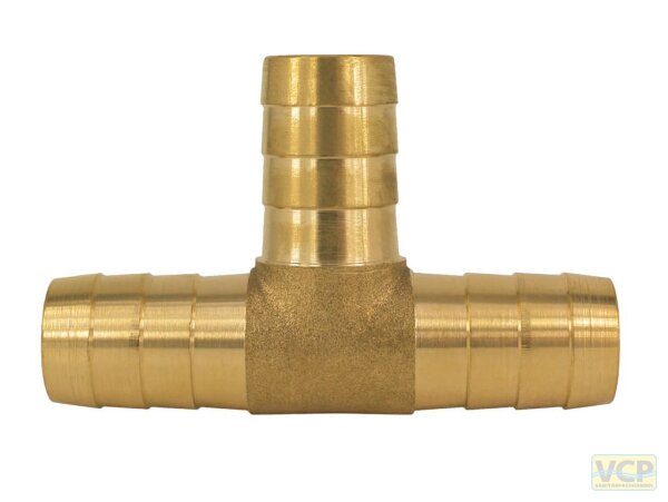 T-Verbindungsröhrchen Messing blank 1/2" schwer