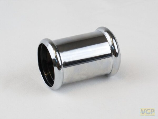 Doppelmuffe Messing chrom 32x32 Marktmodell