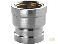 Muffe reduziert Messing chrom 3/4" x 1/2"...