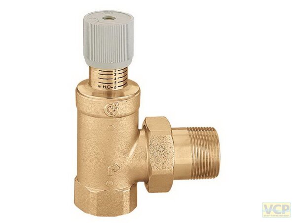 Caleffi 519 Einstellbares Differenzdruck-Überströmventil mit Gradskala 3/4" Einstellbereich: 10-40 m w.s.