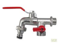 Kugel-Auslaufventil 1/2" matt mit 2 Abgängen 1x...