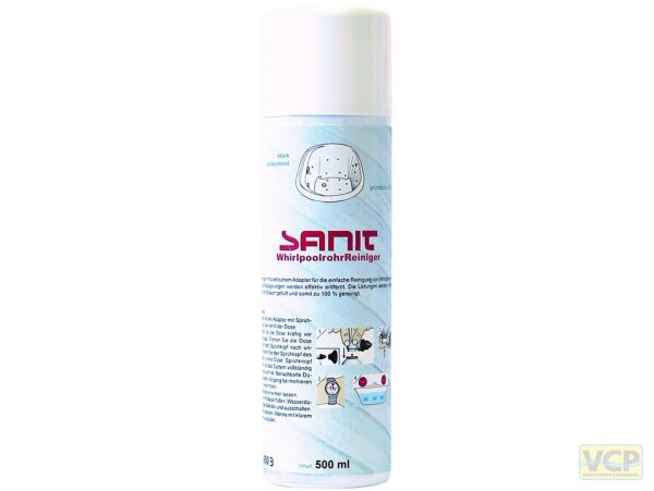 Sanit WhirlpoolrohrReiniger Dose 500ml inkl. Adapter für Düsen