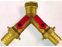 Zweiwegekugelhahn mit Verschraubung 1 x 1"Ig auf 2 x...